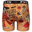 PULL IN Boxer Long Homme Microfibre BLUES Beige Rouge