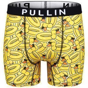 PULL IN Boxer Long Homme Microfibre DUCKBOY Jaune Noir