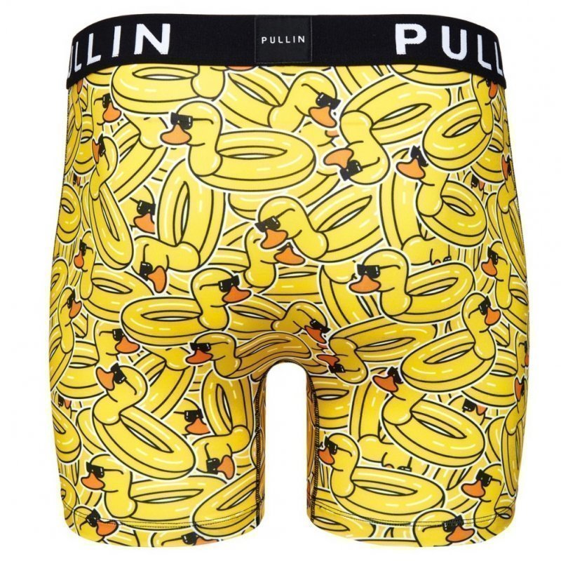 PULL IN Boxer Long Homme Microfibre DUCKBOY Jaune Noir