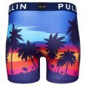 PULL IN Boxer Long Homme Microfibre NIGHTBEACH Bleu Rose