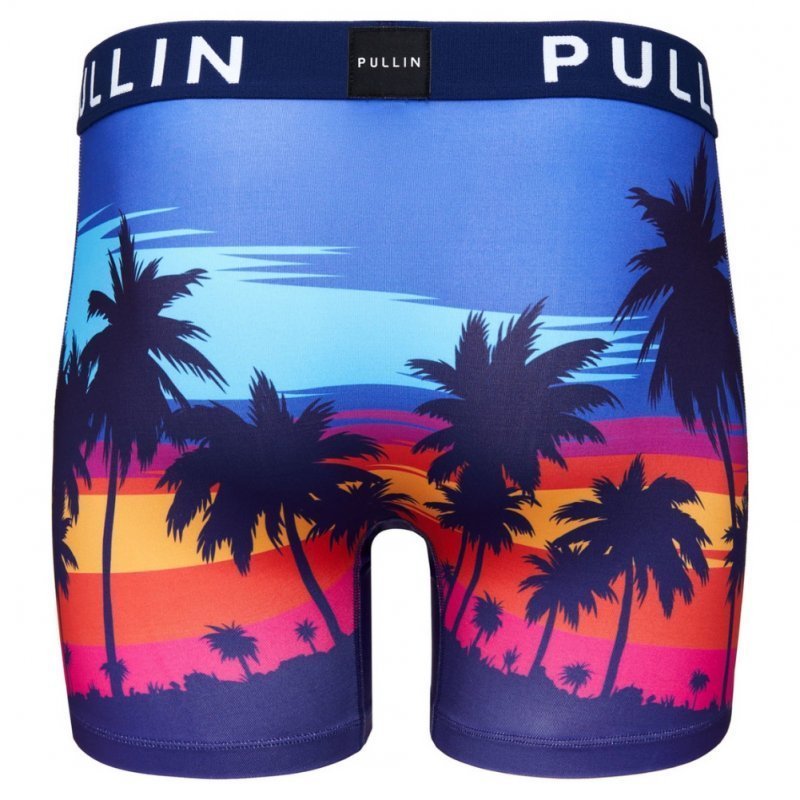Boxer long Homme NIGHTBEACH Bleu et Rose