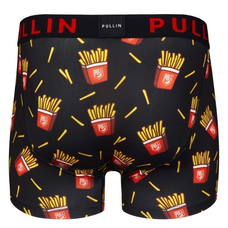 PULL IN Boxer Homme Microfibre FRY Noir Rouge