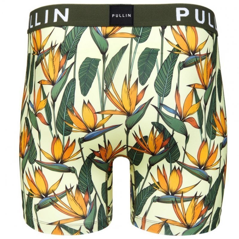 PULL IN Boxer Long Homme Microfibre PARADISELEAF Jaune Vert