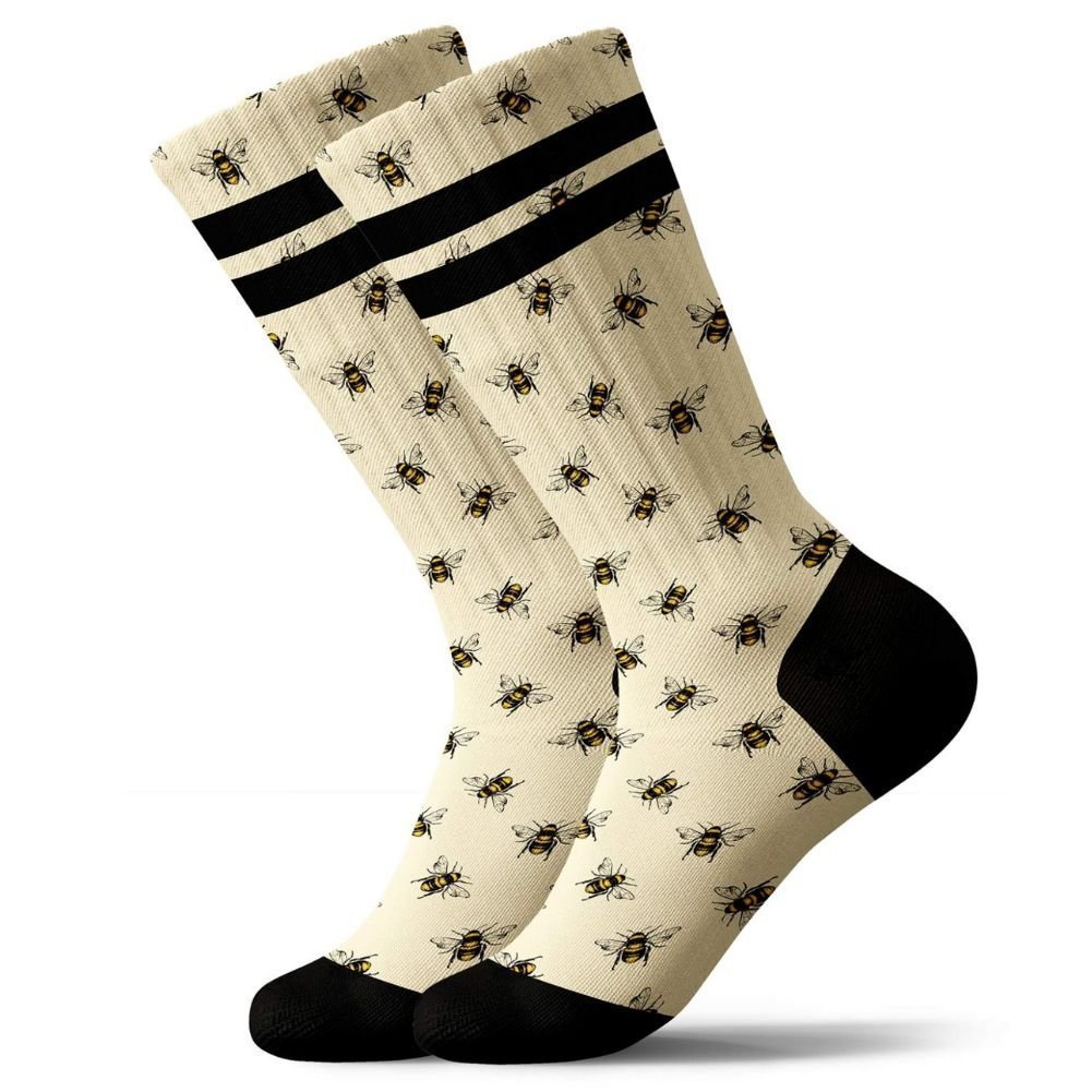 Chaussettes motifs abeilles pour homme - fabriquées en France