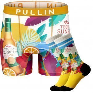 PULL IN Pack Boxer Long Homme et Chaussettes Homme TEQUILASUNRISE Multicolore Jaune