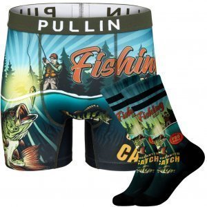 PULL IN Pack Boxer Long Homme Chaussettes Homme GONEFISHING Bleu