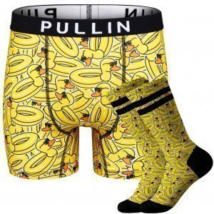 PULL IN Pack Boxer Long Homme et Chaussettes Homme DUCKBOY Jaune