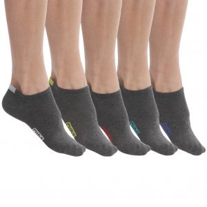 DIM Lot de 5 paires de Socquettes Homme Microcoton ECODIM Anthracite