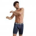 DIM Lot de 2 Boxers longs Homme Microfibre THERMOREGULATEUR Noir Bleu berlin SPORT