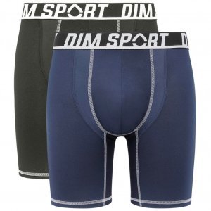 DIM 2 Boxers longs Homme THERMOREGULATEUR Noir Bleu berlin SPORT