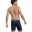 DIM Lot de 2 Boxers longs Homme Microfibre THERMOREGULATEUR Noir Bleu berlin SPORT