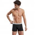 DIM 3 Boxers Homme Coton DAILY COLORS Bleu denim Gris prononcé Noir