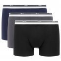 DIM 3 Boxers Homme Coton DAILY COLORS Bleu denim Gris prononcé Noir