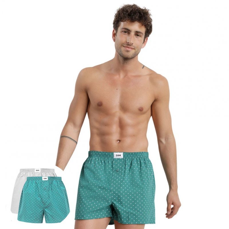 LOT DE 2 Caleçon Sous-vêtements Homme GREEN Gris et Vert
