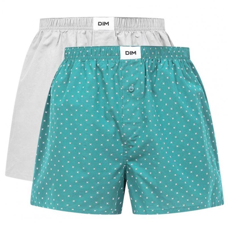 LOT DE 2 Caleçon Sous-vêtements Homme GREEN Gris et Vert