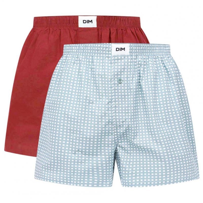LOT DE 2 Caleçon Sous-vêtements Homme GREEN Rouge et Vert