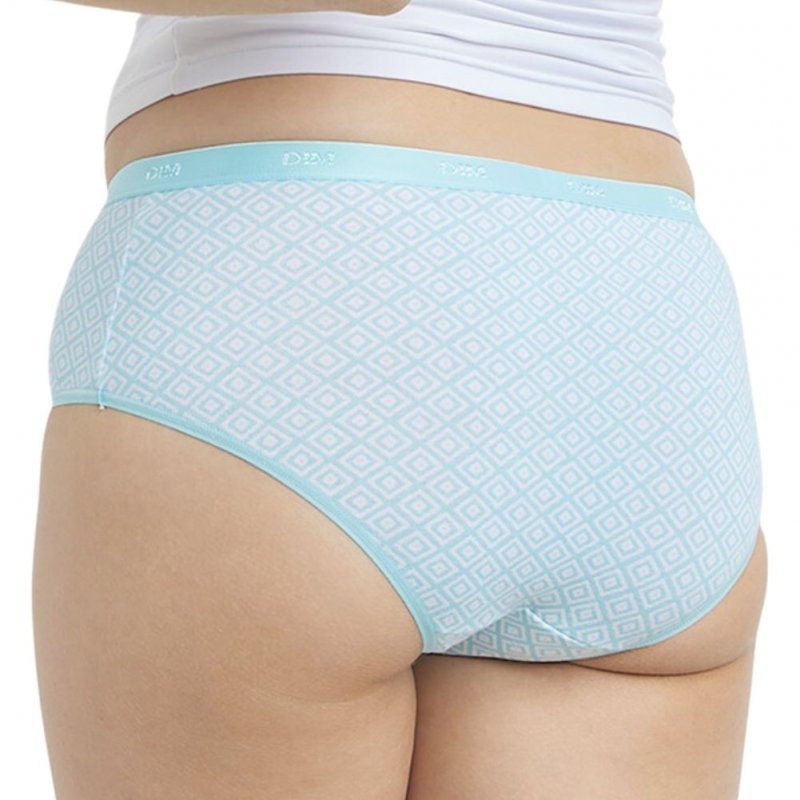 DIM Lot de 3 Boxers Femme Coton POCKETS STRETCH Géos Bleu