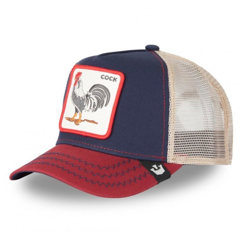 Casquette Homme COCK Bleu et Rouge