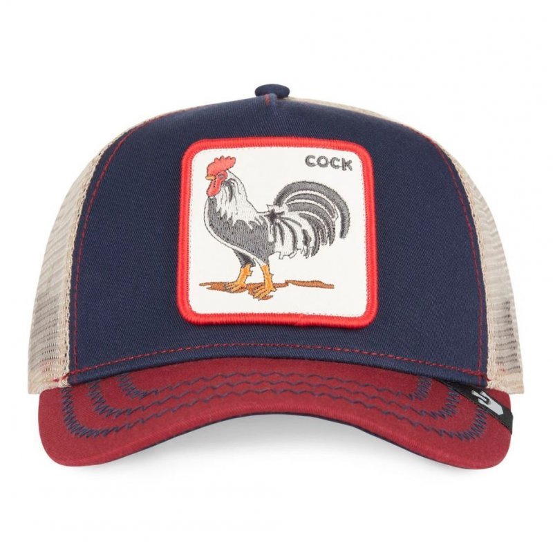 Casquette Homme COCK Bleu et Rouge