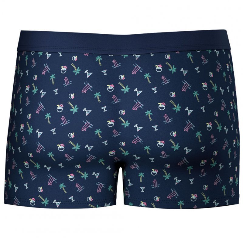 ATHENA Boxer Bain Moulant Homme WAVES Bleu Marine