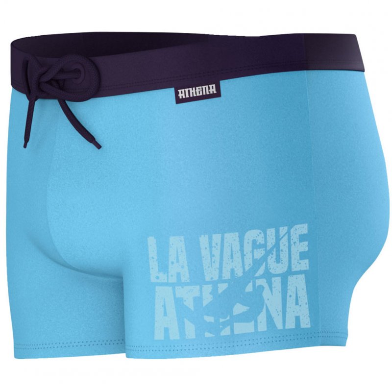 ATHENA Boxer Bain Moulant Homme WAVES Bleu Turquoise