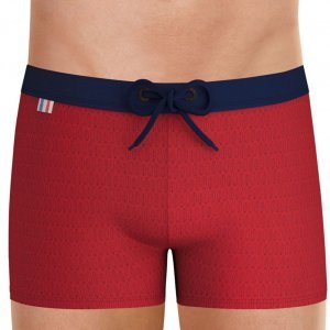 EMINENCE Boxer Bain Homme Fibres recyclées Rouge Bleu