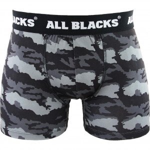 ALL BLACKS 3 Boxers Homme Microfibre BMCAMASS1 Camo Noir Blanc