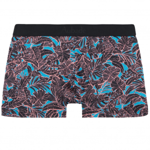 AUBADEMEN Boxer Homme Coton Modal NEOT Marron Bleu