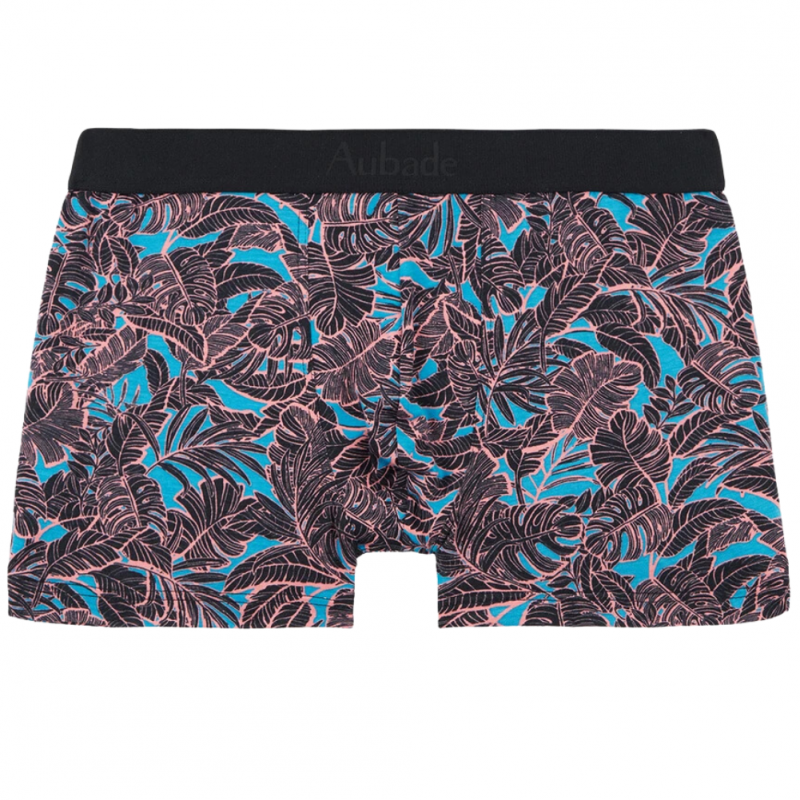 AUBADEMEN Boxer Homme Coton Modal NEOT Marron Bleu