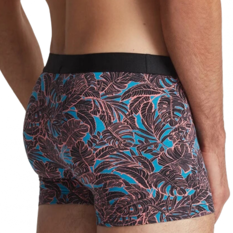 AUBADEMEN Boxer Homme Coton Modal NEOT Marron Bleu