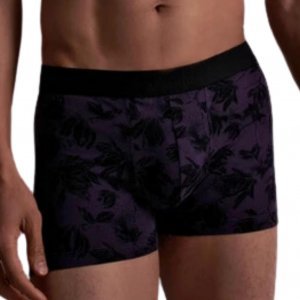 AUBADEMEN Boxer Homme Coton Bio BRUS Violet Noir