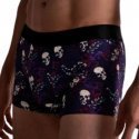 AUBADEMEN Boxer Homme Coton Bio FLOS Violet Noir