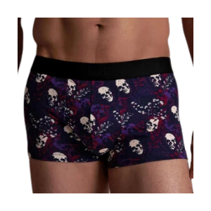 AUBADEMEN Boxer Homme Coton Bio FLOS Violet Noir