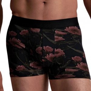 AUBADEMEN Boxer Homme Coton Bio BLUR Noir Rose