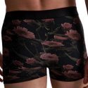 AUBADEMEN Boxer Homme Coton Bio BLUR Noir Rose