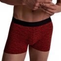 AUBADEMEN Lot de 2 Boxers Homme Coton Modal DUO LORO Rouge Noir