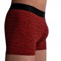 AUBADEMEN Lot de 2 Boxers Homme Coton Modal DUO LORO Rouge Noir