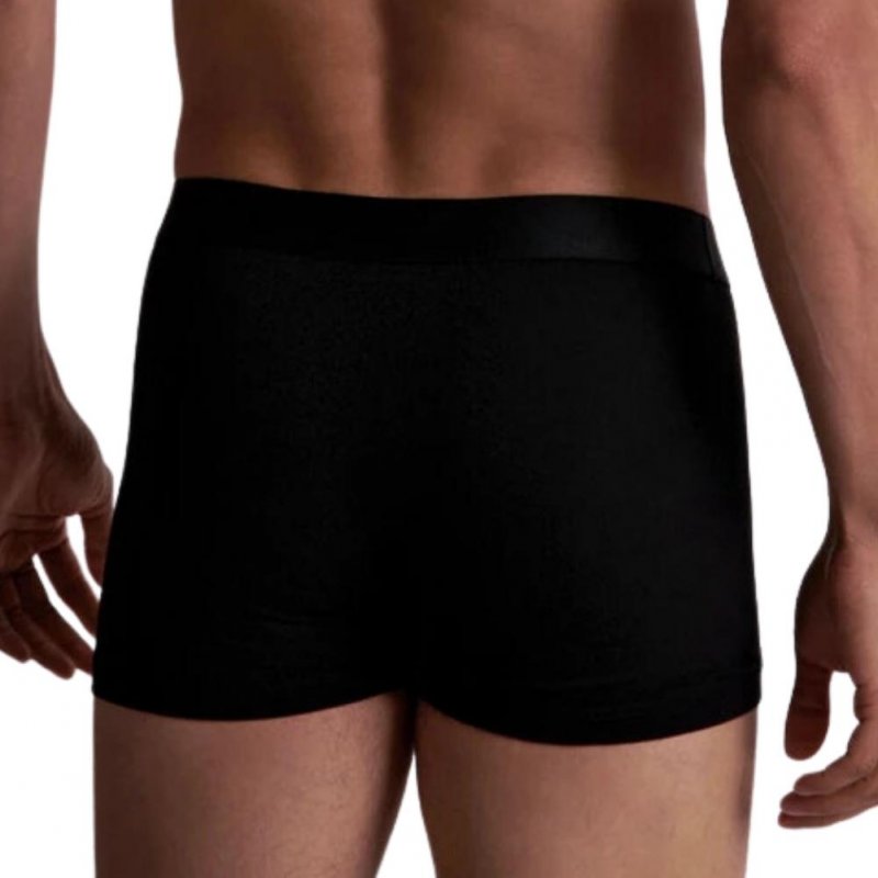 AUBADEMEN Lot de 2 Boxers Homme Coton Modal DUO LORO Rouge Noir