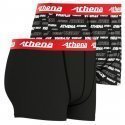 ATHENA Lot de 2 Boxers Garçon Microfibre SPORTPACK Noir Rouge