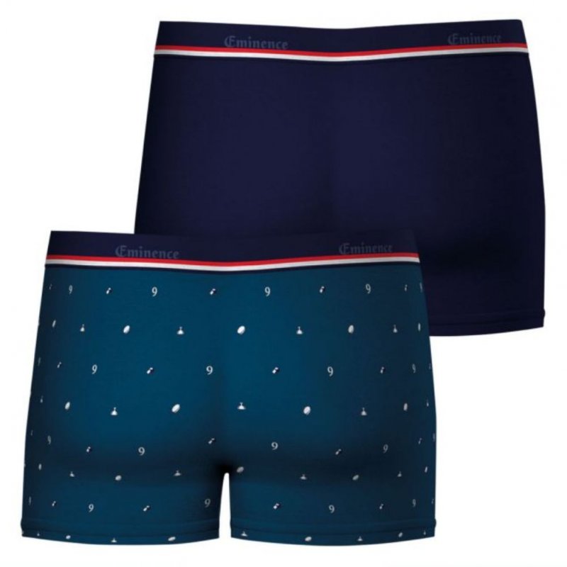 EMINENCE Lot de 2 Boxers Homme Coton FAIT EN FRANCE Bleu Marine