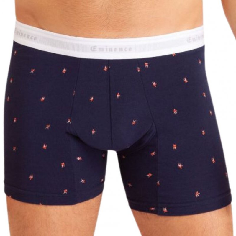 EMINENCE Boxer Homme Coton JOUEUR Blanc Marine