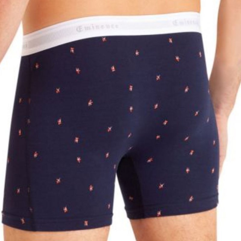 EMINENCE Boxer Homme Coton JOUEUR Blanc Marine