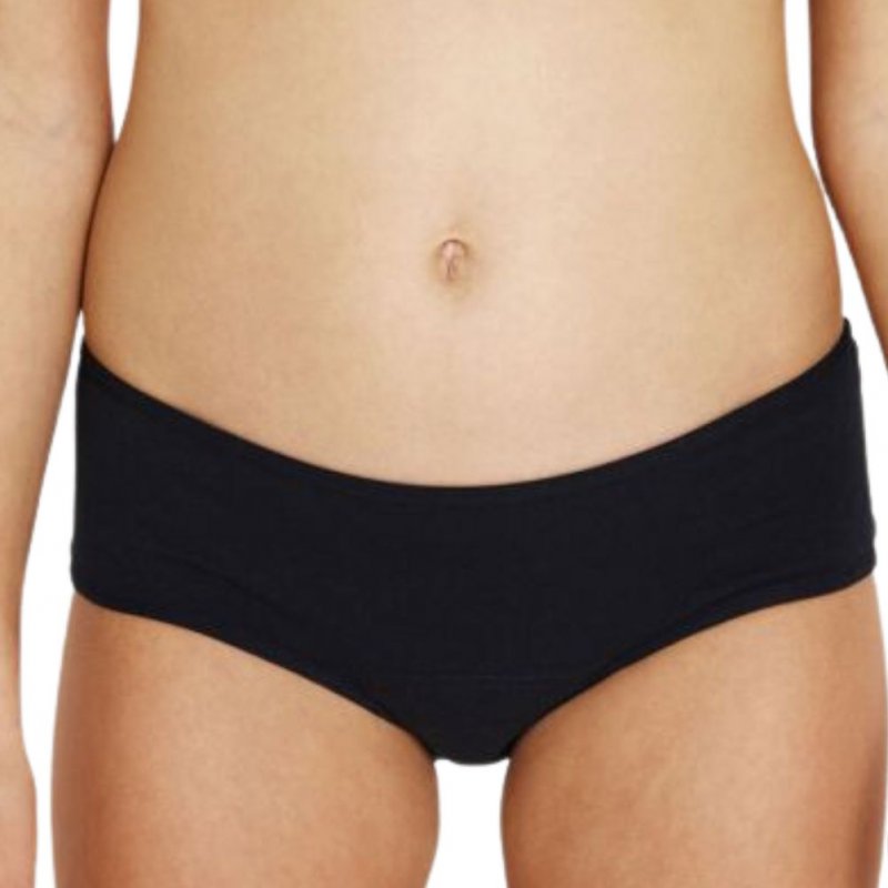 ATHENA Boxer menstruel Fille Coton bio Noir