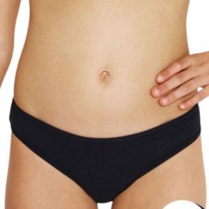 ATHENA Culotte menstruelle Fille Coton bio Noir