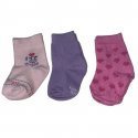 TWINDAY Lot de 3 paires de Chaussettes Bébé Fille Coton Rose Violet Fushia