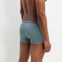 DIM Lot de 3 Boxers Homme Coton STRETCH Bleu Denim Bleu Orage Vert Palme