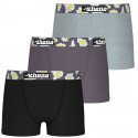 ATHENA Lot de 3 Boxers Garçon Coton CITYPACK Noir Anthracite Acier