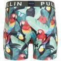 PULL IN Boxer Long Homme Microfibre AMAZONIE Vert Rouge