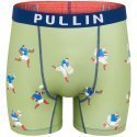 PULL IN Boxer Long Homme Microfibre RWC23 Vert Bleu