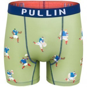 PULL IN Boxer Long Homme Microfibre RWC23 Vert Bleu